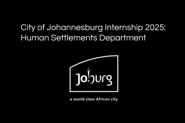 City of Johannesburg Internship 2025