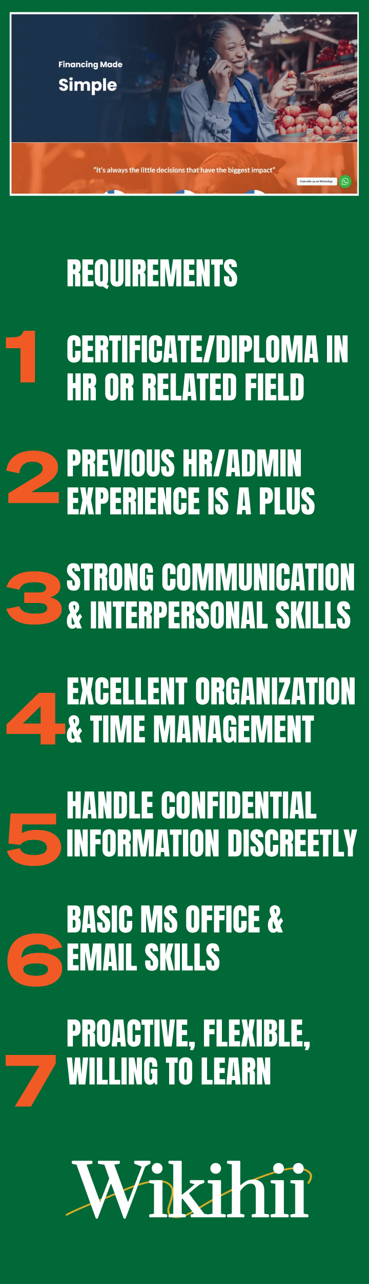 Job Opportunity: Office Assistant (HR & Admin)