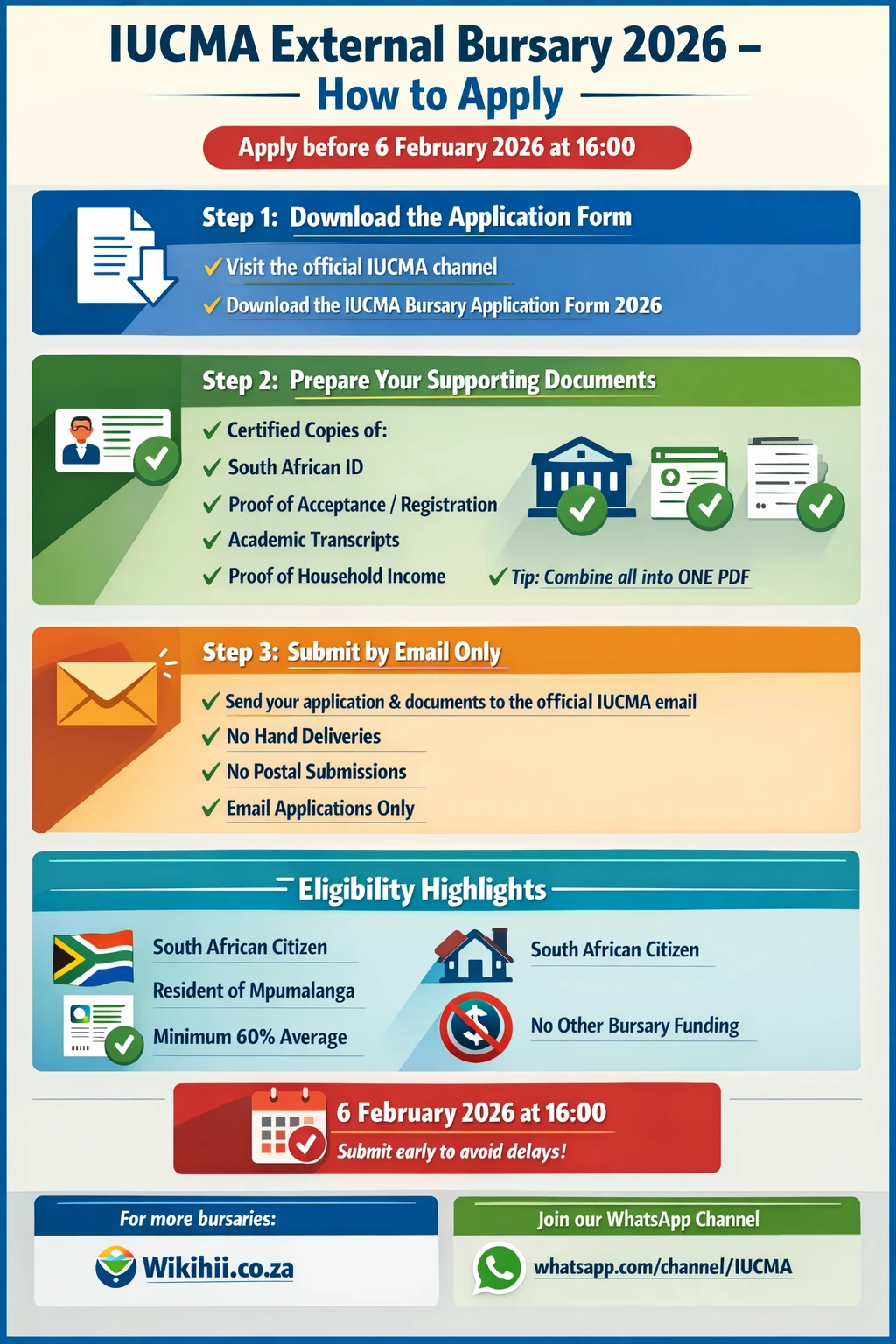 IUCMA External Bursary Program 2026 Application process